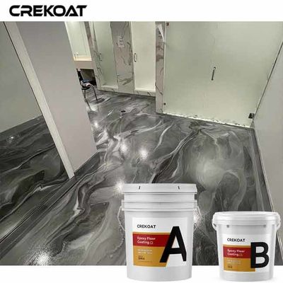 Residential Metallic Epoxy Floor Coating Decorative Concrete Flooring