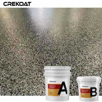 Custom Patterns Epoxy Flake Floor Coating Low Maintenance Easy To Clean