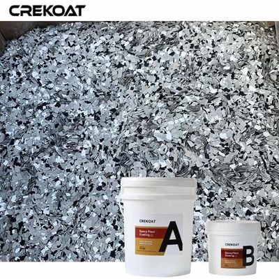Slip-Resistant Epoxy Flake Floor Coating High Customization In Colors And Patterns