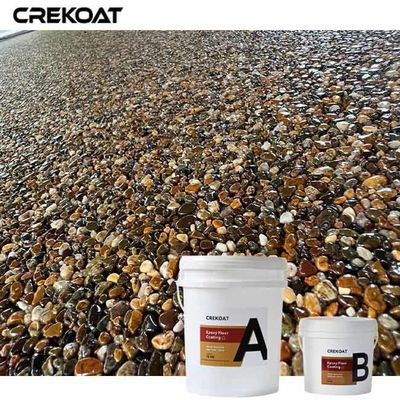 Water-Based Resin Washed Stone Epoxy Floor Coating Slip-Resistant Properties