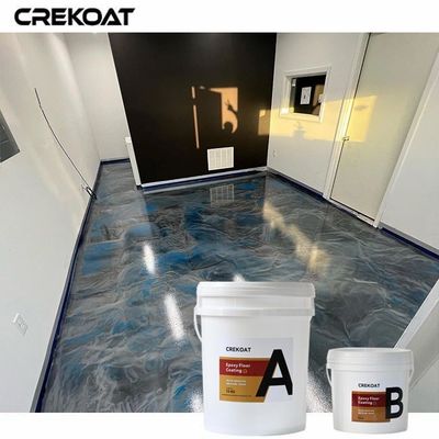 Low VOC Metallic Epoxy Floor Coating Customizable Patterns And Designs