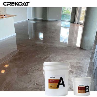 Reflective Metallic Epoxy Floor Coating High Gloss Or Matte Finish