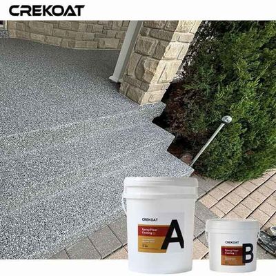 UV Resistance Epoxy Chip Floor Coating Customizable Color And Design