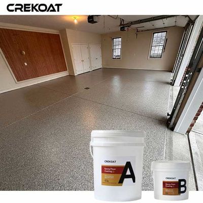 Customizable Epoxy Decorative Flakes Floor Coating With Non-Slip Additives For Improved Safety