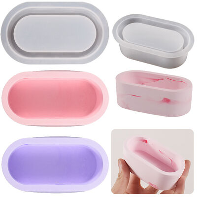 Crystal dropper rectangular flowerpot mold, oval small rectangular storage box, succulent flowerpot, gypsum cement silicone mold